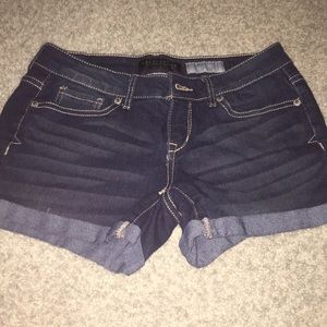 aeropostale dark wash denim shorts